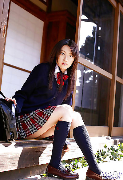 Asian schoolgirl Misa..